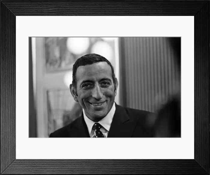 Framed Print : American singer Tony Bennett at the Hilton Hotel. 10th March 1968 Framed Print : American singer Tony Bennett at the Hilton Hotel. 10th March 1968
