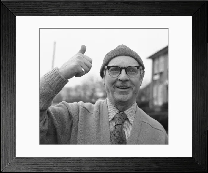 Framed Print : Thumbs up from this Newcastle resident. 10th January 1976 Framed Print : Thumbs up from this Newcastle resident. 10th January 1976