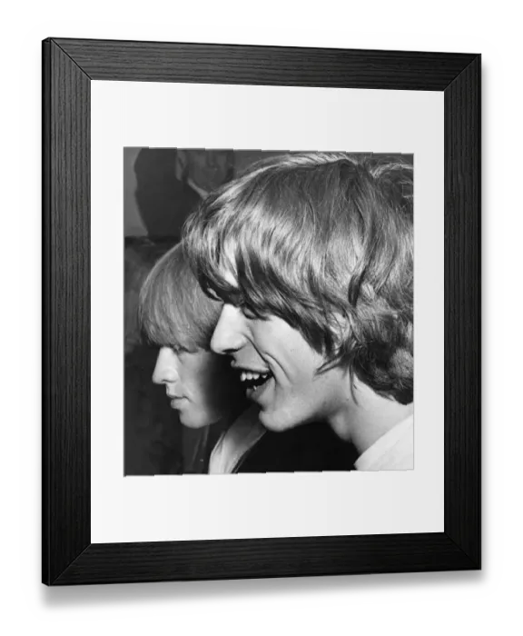 Framed Print : Mick Jagger and Brian Jones seen here back stage at the ABC cinema Framed Print : Mick Jagger and Brian Jones seen here back stage at the ABC cinema