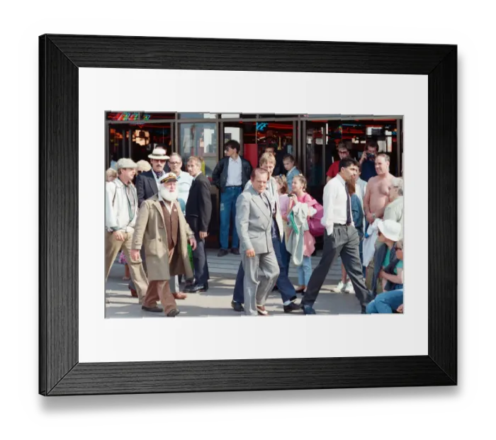 Framed Print : Cast members during the filming of the Only Fools and Horses