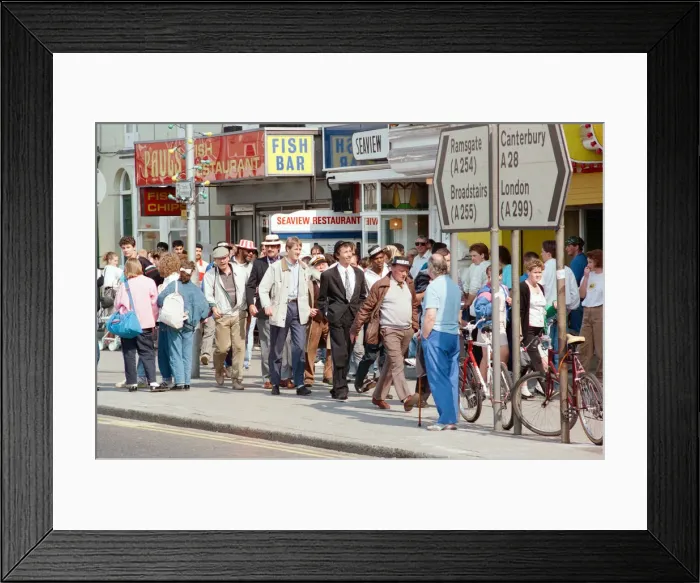 Framed Print : Cast members during the filming of the Only Fools and Horses Framed Print : Cast members during the filming of the Only Fools and Horses