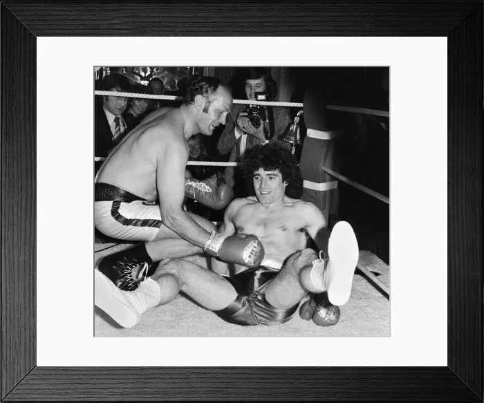 Framed Print : England footballer Kevin Keegan with former British boxer Henry Cooper Framed Print : England footballer Kevin Keegan with former British boxer Henry Cooper