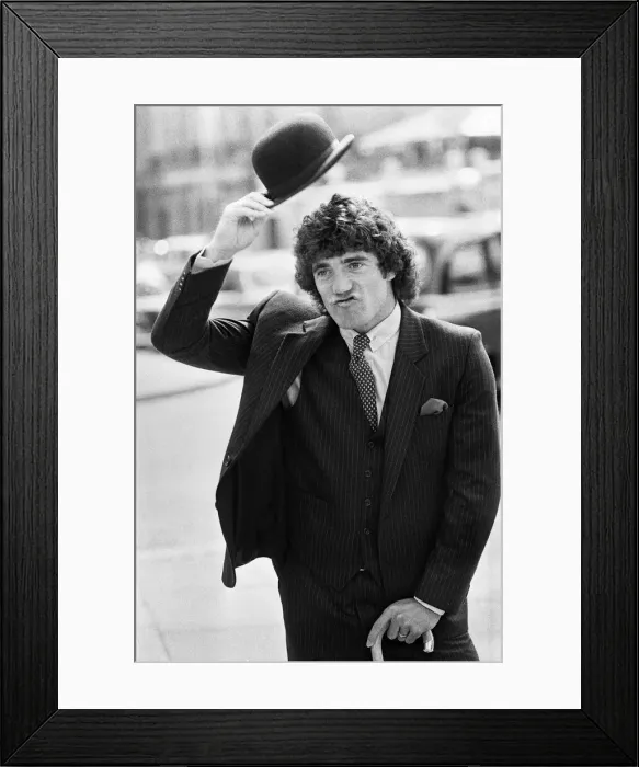 Framed Print : Football star Kevin Keegan shows off the new avengers