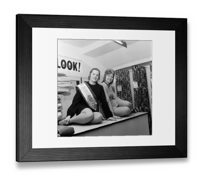 Framed Print : Miss Workwear, Middlesbrough. 1972 Framed Print : Miss Workwear, Middlesbrough. 1972