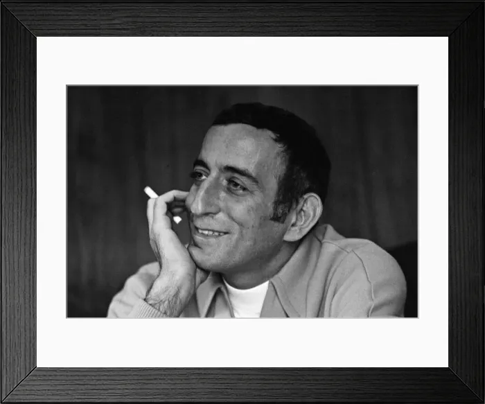 Framed Print : American singer Tony Bennett at the Hilton Hotel. 10th March 1968