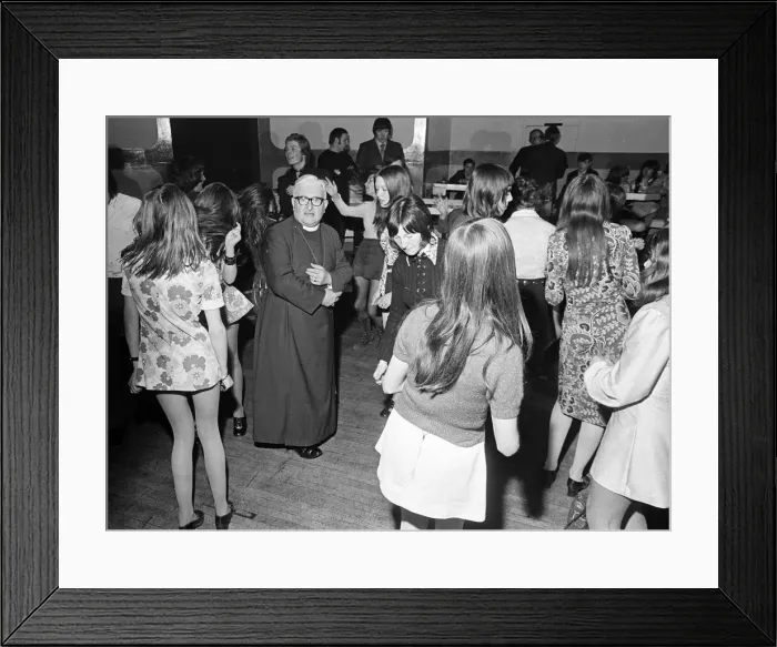 Framed Print : The Bishop of Durham, Dr. Ian Ramsey, dancing with fifteen-year-old Isobel Brennan Framed Print : The Bishop of Durham, Dr. Ian Ramsey, dancing with fifteen-year-old Isobel Brennan