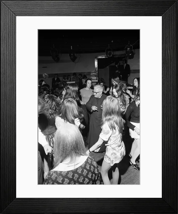 Framed Print : The Bishop of Durham, Dr. Ian Ramsey, dancing with fifteen-year-old Isobel Brennan Framed Print : The Bishop of Durham, Dr. Ian Ramsey, dancing with fifteen-year-old Isobel Brennan