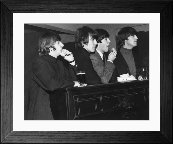 Framed Print : The Beatles back stage at the ABC Cinema in Ferensway, Hull. 24th November 1963 Framed Print : The Beatles back stage at the ABC Cinema in Ferensway, Hull. 24th November 1963
