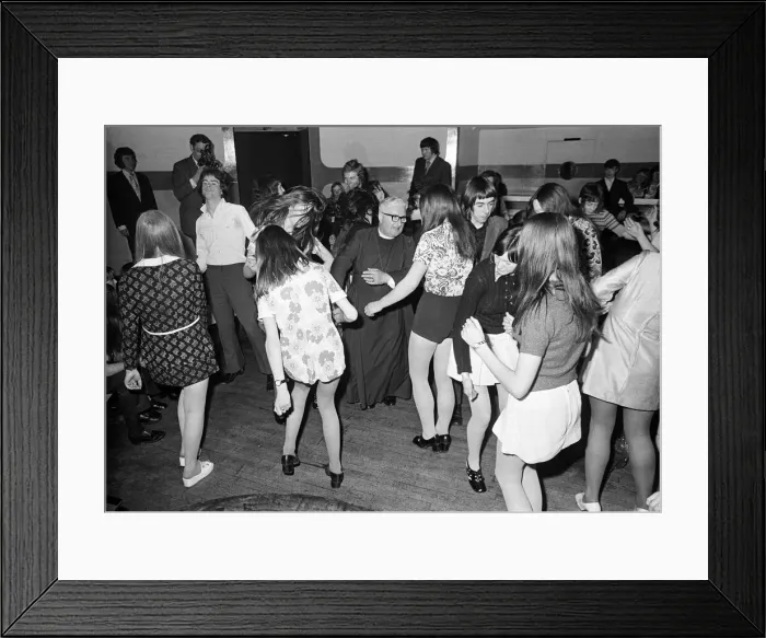 Framed Print : The Bishop of Durham, Dr. Ian Ramsey, dancing with fifteen-year-old Isobel Brennan Framed Print : The Bishop of Durham, Dr. Ian Ramsey, dancing with fifteen-year-old Isobel Brennan