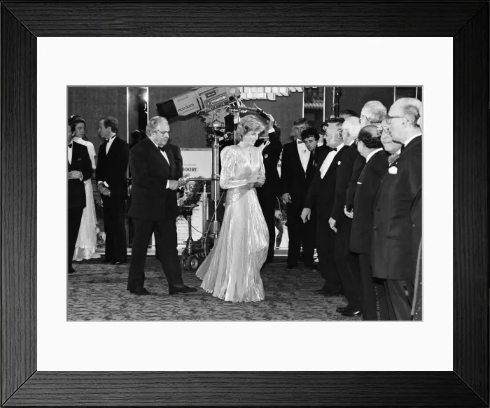 Framed Print : HRH The Princess of Wales, Princess Diana attends The Royal Premiere of the 14th 007 Framed Print : HRH The Princess of Wales, Princess Diana attends The Royal Premiere of the 14th 007
