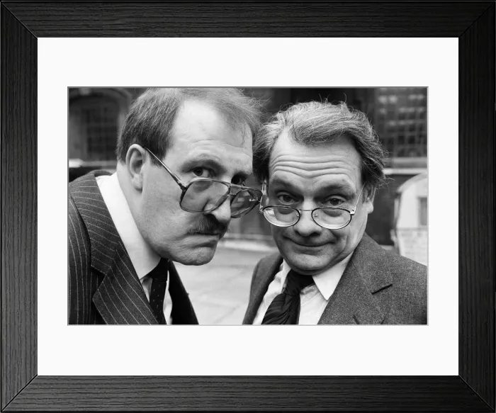 Framed Print : Actor David Jason, right, (Only Fools and Horses) and Gordon Kaye ( Allo Framed Print : Actor David Jason, right, (Only Fools and Horses) and Gordon Kaye ( Allo