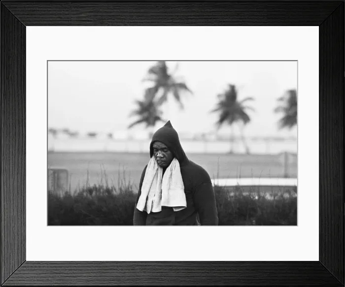 Framed Print : Sonny Liston, World Heavyweight Champion, training in Miami, Florida, USA Framed Print : Sonny Liston, World Heavyweight Champion, training in Miami, Florida, USA