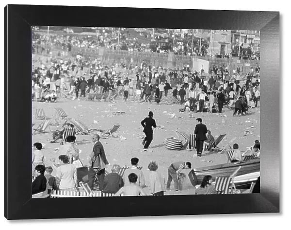 Mods v Rockers. Picture shows the scene at Margate