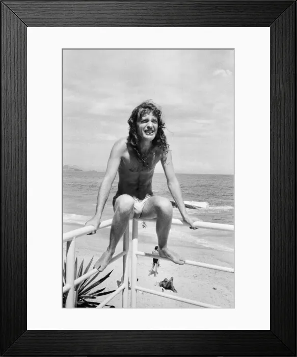 Framed Print : Australian rock group AC / DC take time to relax at Ipanema beach in Rio De Janeiro Framed Print : Australian rock group AC / DC take time to relax at Ipanema beach in Rio De Janeiro