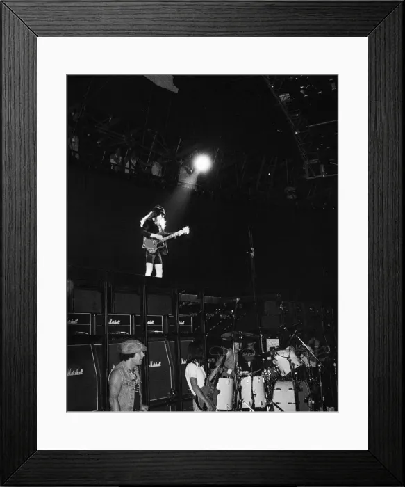 Framed Print : Australian rock group AC / DC performing in concert at the Rockedome in Rio De Janeiro Framed Print : Australian rock group AC / DC performing in concert at the Rockedome in Rio De Janeiro