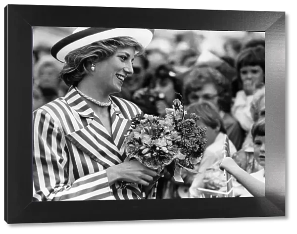 A smile for her admirers... HRH Princess Diana, The Princess of Wales
