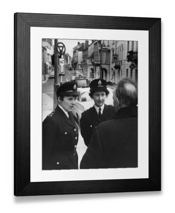 Framed Print : Women Police Officers, Pembrokeshire, West Wales, 18th April 1967 Framed Print : Women Police Officers, Pembrokeshire, West Wales, 18th April 1967