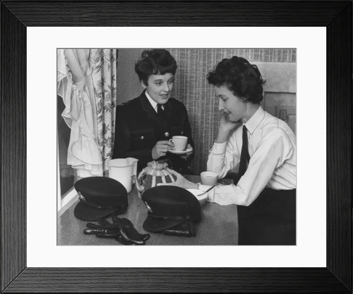 Framed Print : Women Police Officers, Pembrokeshire, West Wales, 18th April 1967