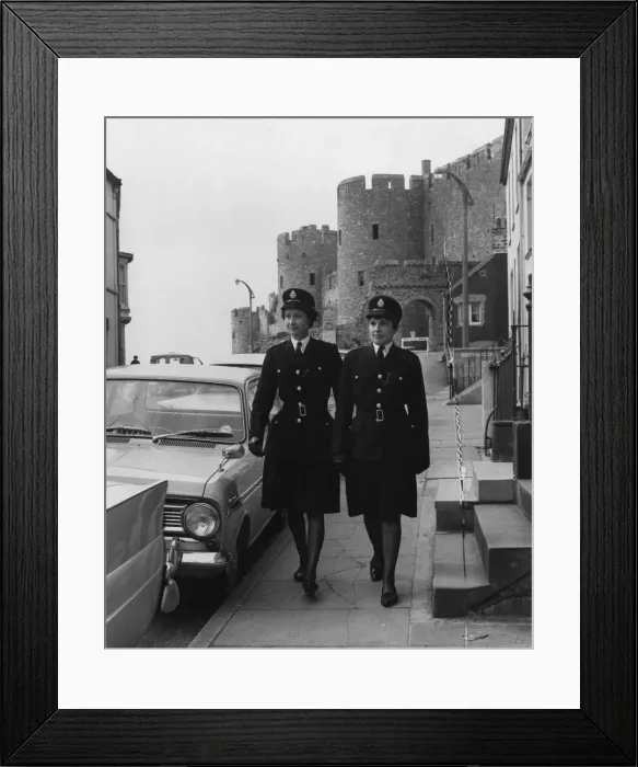 Framed Print : Women Police Officers, Pembrokeshire, West Wales, 18th April 1967 Framed Print : Women Police Officers, Pembrokeshire, West Wales, 18th April 1967