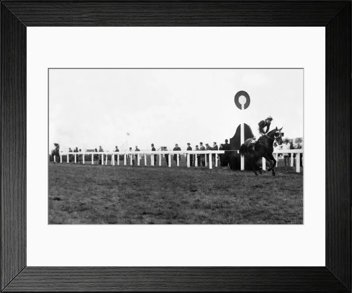 Framed Print : Racehorse Foinavon, ridden by jockey John Buckingham on his way to win the Grand national