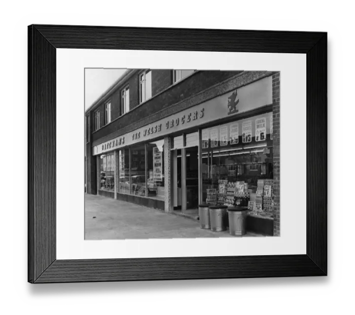 Framed Print : Batemans, The Welsh Grocers, new supermarket at Caerau Lane, Ely, Cardiff, Wales