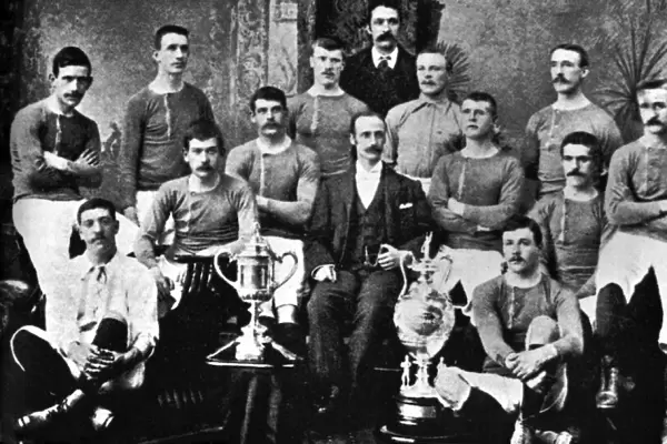 RANGERS FOOTBALL TEAM 1894 With Scottish Cup after defeating Celtic in very first