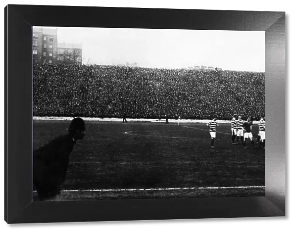 Rangers versus Celtic Scottish Cup Final 1909 replay. Mayhem broke out at
