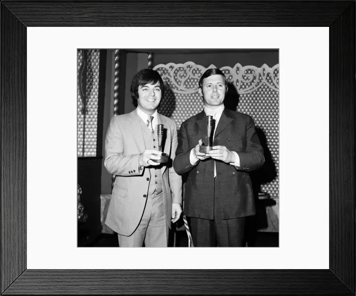 Framed Print : The winners of the Reveille BBC National Awards for the top two Disc Jockeys on BBC One