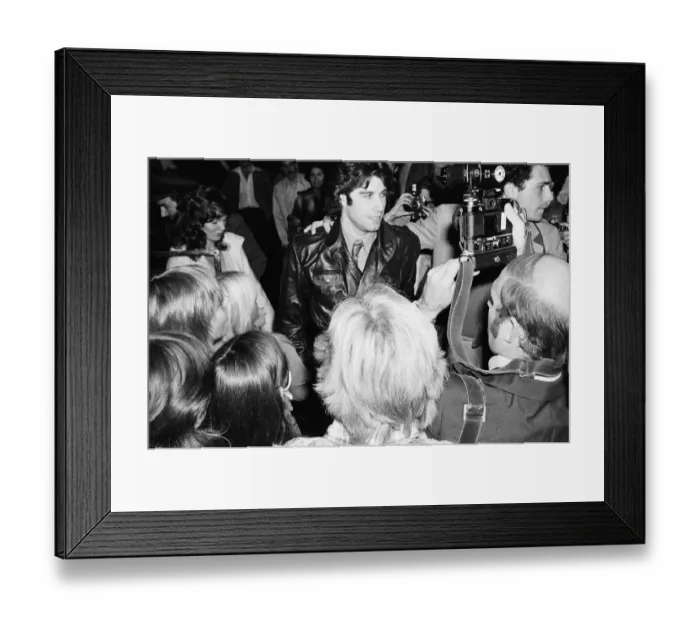 Framed Print : John Travolta, American actor, singer and dancer, in London during the week of release of
