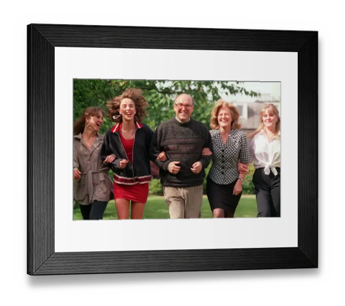 Framed Print : JOHN SMITH WITH HIS WIFE ELIZABETH SMITH AND HIS DAUGHTERS SARAH SMITH (RED TOP) Framed Print : JOHN SMITH WITH HIS WIFE ELIZABETH SMITH AND HIS DAUGHTERS SARAH SMITH (RED TOP)
