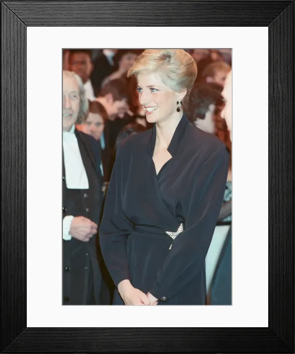 Framed Print : HRH Princess Diana, The Princess of Wales attends The Laurence Olivier Awards Framed Print : HRH Princess Diana, The Princess of Wales attends The Laurence Olivier Awards