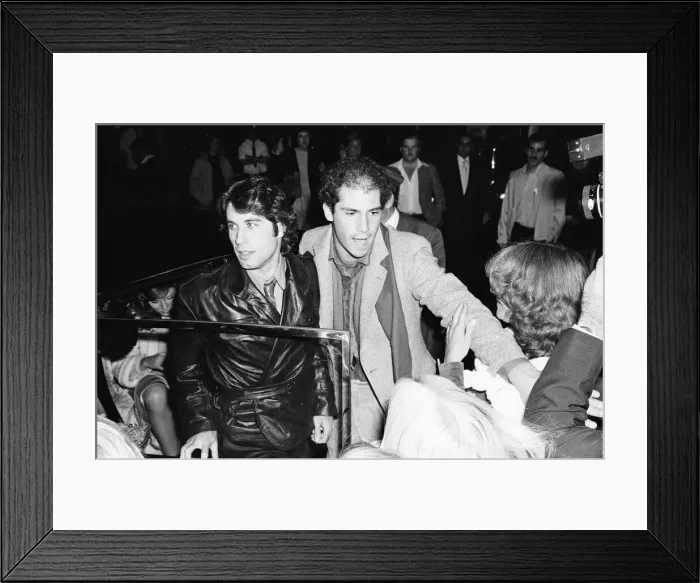 Framed Print : John Travolta, American actor, singer and dancer, in London during the week of release of