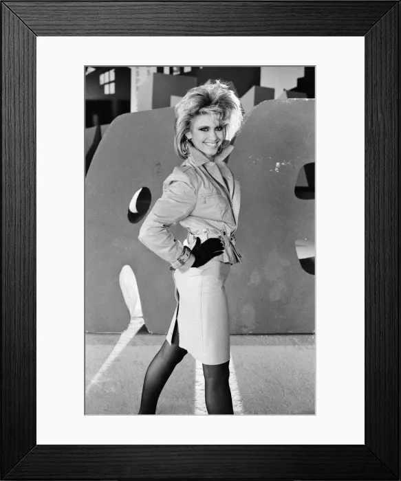 Framed Print : Olivia Newton John, singer and actor, pictured during a video shoot at Pinewood Studios Framed Print : Olivia Newton John, singer and actor, pictured during a video shoot at Pinewood Studios