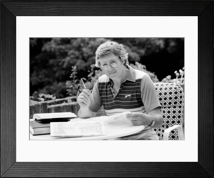 Framed Print : Michael Aspel pictured at home with his family. September 1982 Framed Print : Michael Aspel pictured at home with his family. September 1982