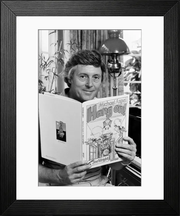 Framed Print : Michael Aspel pictured at home with his family. September 1982 Framed Print : Michael Aspel pictured at home with his family. September 1982