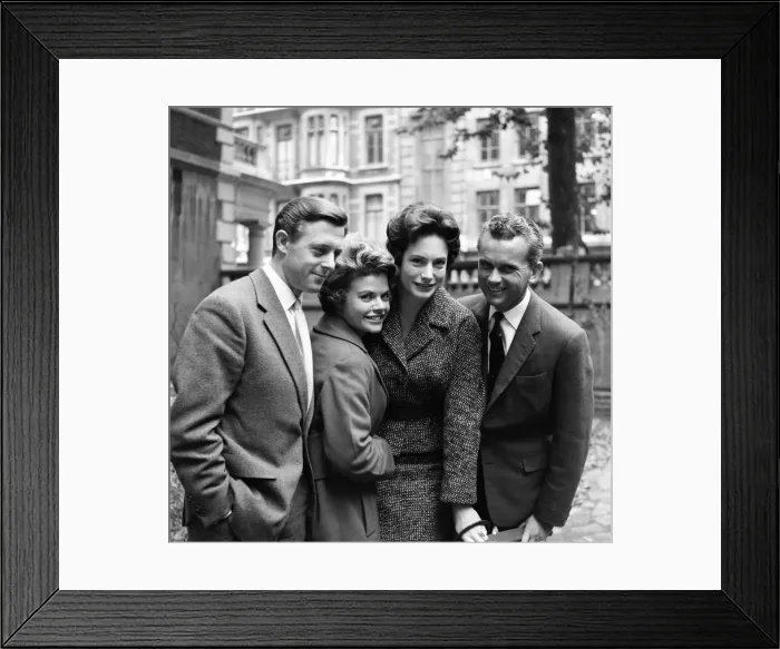 Framed Print : BBC announcers Michael Aspel, Judith Chalmers, Nan Winton and Kenneth Kendall