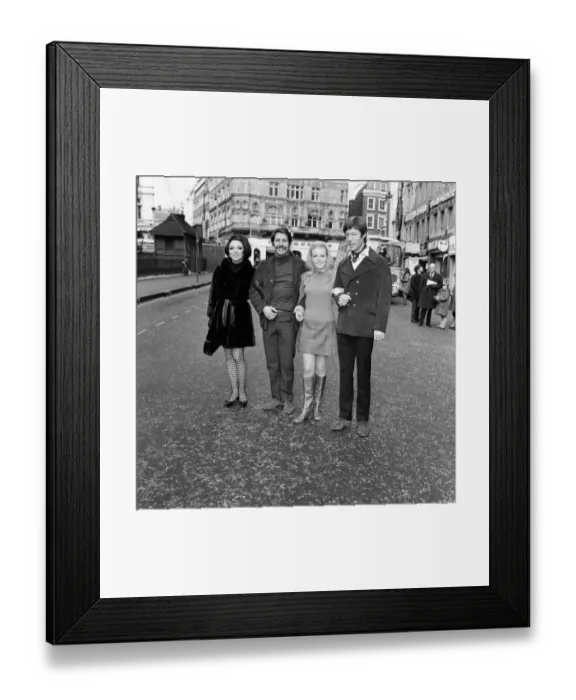Framed Print : Film stars on a break during rehearsals for a Royal Film Performance of Franco Framed Print : Film stars on a break during rehearsals for a Royal Film Performance of Franco