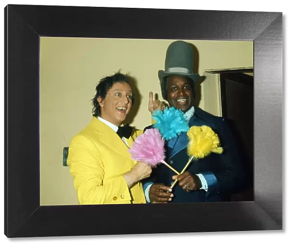 Comedian Ken Dodd with Lovelace Watkins. 1975