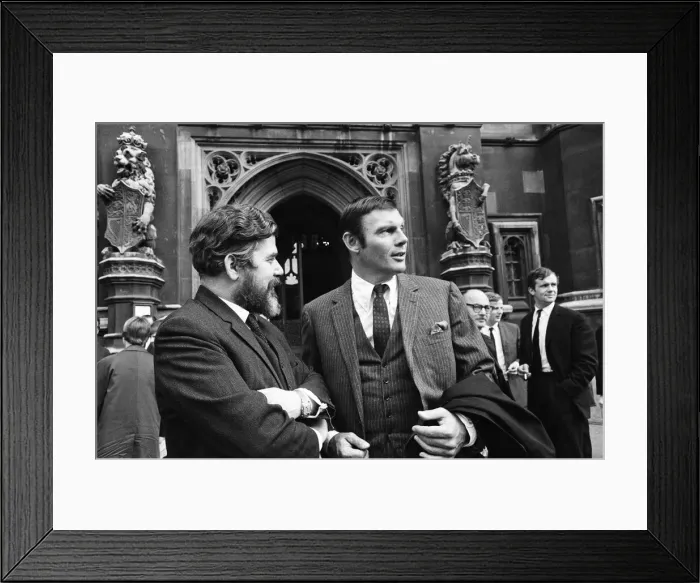 Framed Print : Batman actor Adam West visits the House of Commons. His visit was arranged by Mr Framed Print : Batman actor Adam West visits the House of Commons. His visit was arranged by Mr