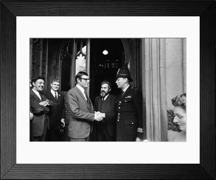 Framed Print : Batman actor Adam West visits the House of Commons. His visit was arranged by Mr Framed Print : Batman actor Adam West visits the House of Commons. His visit was arranged by Mr