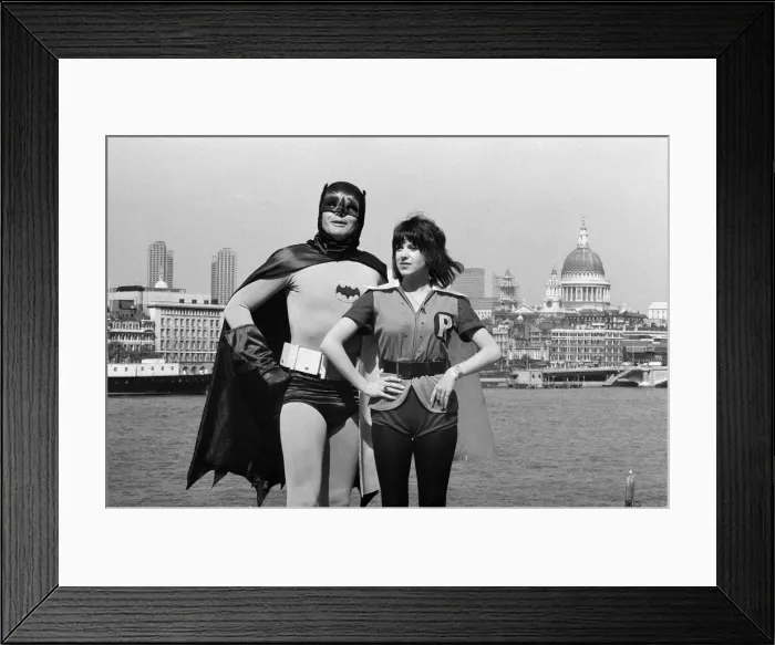 Framed Print : The world famous Batman'alias Adam West on his flying visit to London appears Framed Print : The world famous Batman'alias Adam West on his flying visit to London appears