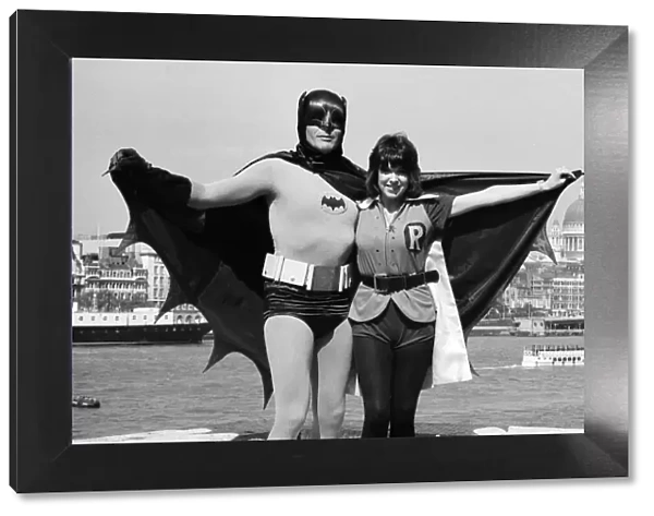 The world famous 'Batman'alias Adam West on his flying visit to London appears