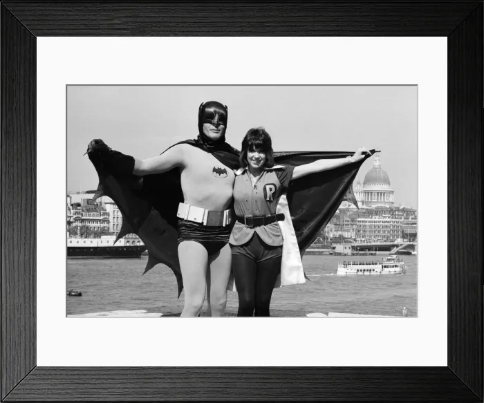 Framed Print : The world famous Batman'alias Adam West on his flying visit to London appears Framed Print : The world famous Batman'alias Adam West on his flying visit to London appears