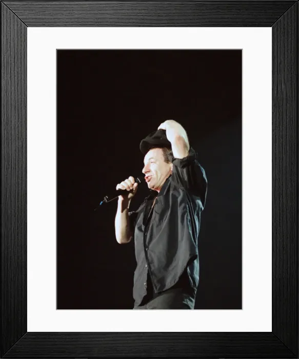 Framed Print : Australian rock group AC / DC performing in concert at the Newcastle Arena during their Framed Print : Australian rock group AC / DC performing in concert at the Newcastle Arena during their