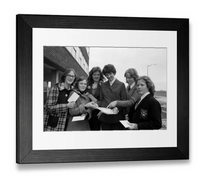 Framed Print : Youngsters name a housing estate, Thornaby. 1975