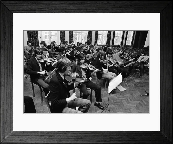 Framed Print : Grangefield Grammar School concert, Stockton-on-Tees. 1975 Framed Print : Grangefield Grammar School concert, Stockton-on-Tees. 1975