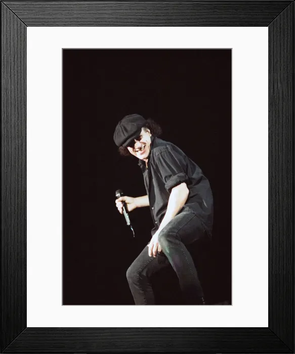 Framed Print : Australian rock group AC  /  DC performing in concert at the Newcastle Arena during their