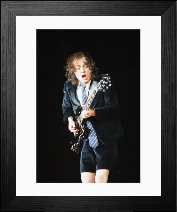 Framed Print : Australian rock group AC  /  DC performing in concert at the Newcastle Arena during their