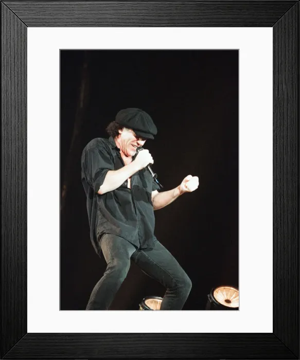 Framed Print : Australian rock group AC / DC performing in concert at the Newcastle Arena during their Framed Print : Australian rock group AC / DC performing in concert at the Newcastle Arena during their