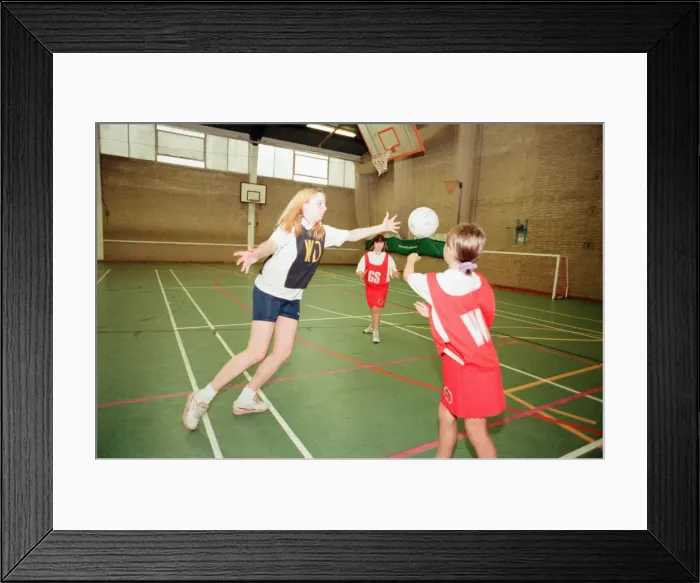 Framed Print : Teesside Junior Netball League at Brackenhoe School, Middlesbrough, 21st September 1998 Framed Print : Teesside Junior Netball League at Brackenhoe School, Middlesbrough, 21st September 1998
